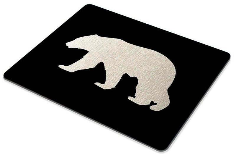 Smooffly Black Mouse Pad,Black Background Bear Customized Rectangle Non-Slip Rubber Mousepad Gaming Mouse Pad - Image 3